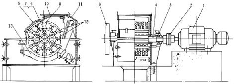 不可逆錘式破碎機示意圖