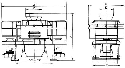 PL型破碎機(jī)安裝尺寸圖