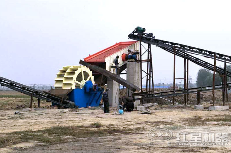 山東客戶洗砂機作業(yè)圖